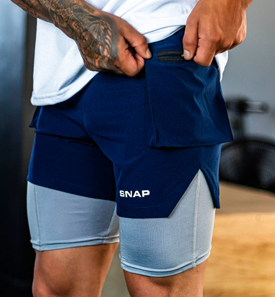 short calza bolsillos laterales