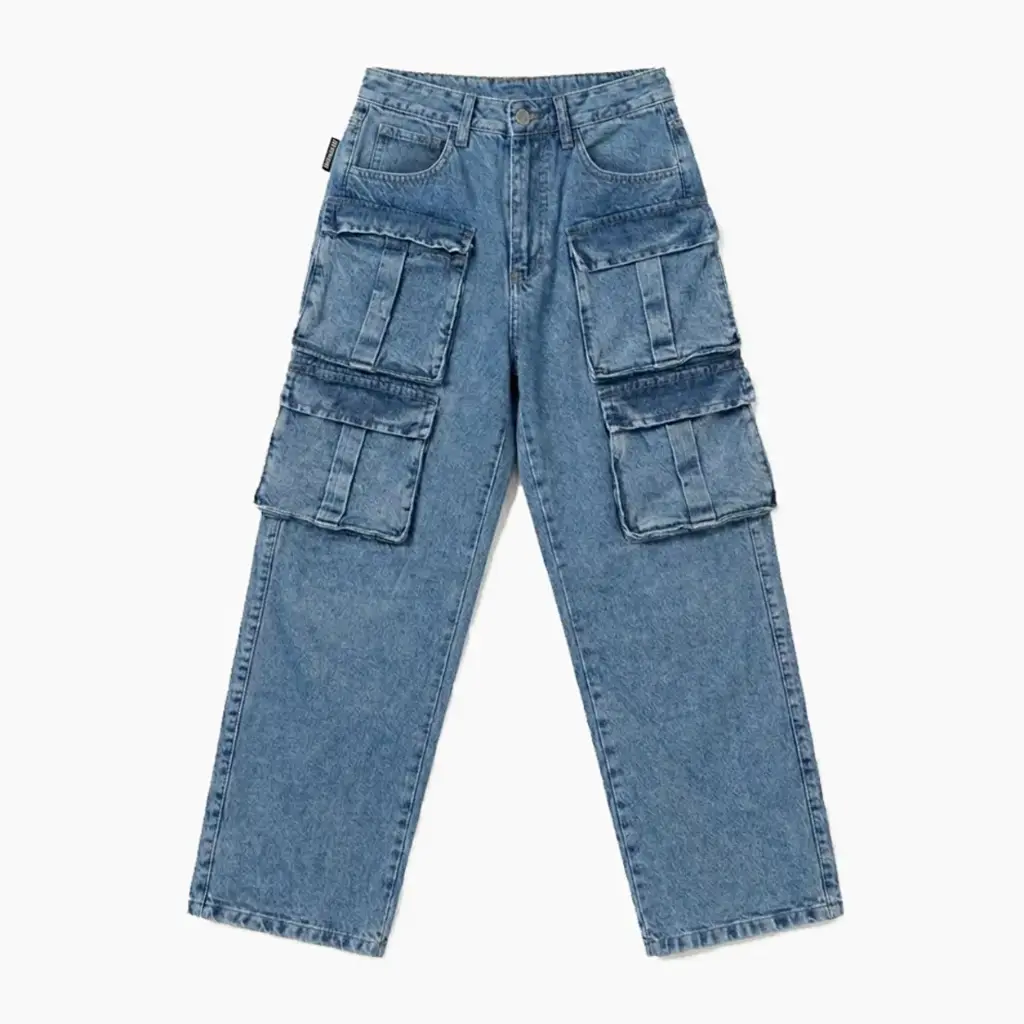 Jeans Cargo 7 (Celeste, 38)
